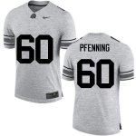 Men's Ohio State Buckeyes #60 Blake Pfenning Gray Nike NCAA College Football Jersey Hot EKH8244FH